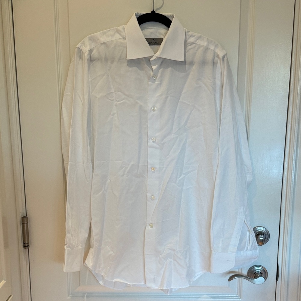 Canali White Dress Shirt for Men